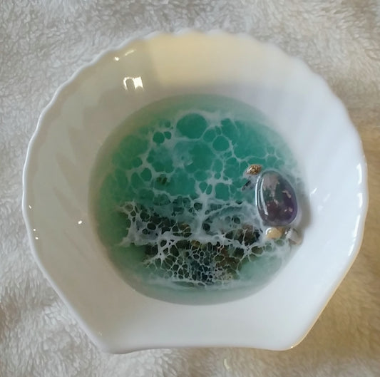 Ceramic Seashell Ocean Theme Trinketdish