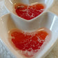 Sunset Ocean inspired Double Heart Trinket Dish